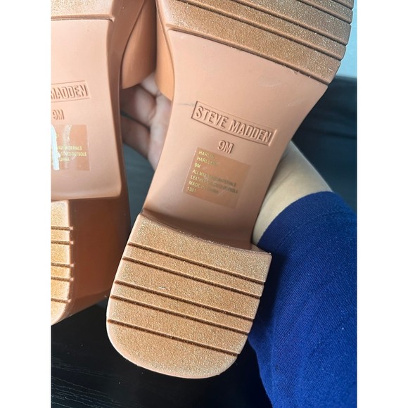 Steve Madden Harlin Toe Heel Sandals Camel Size 9 - Picture 10 of 10